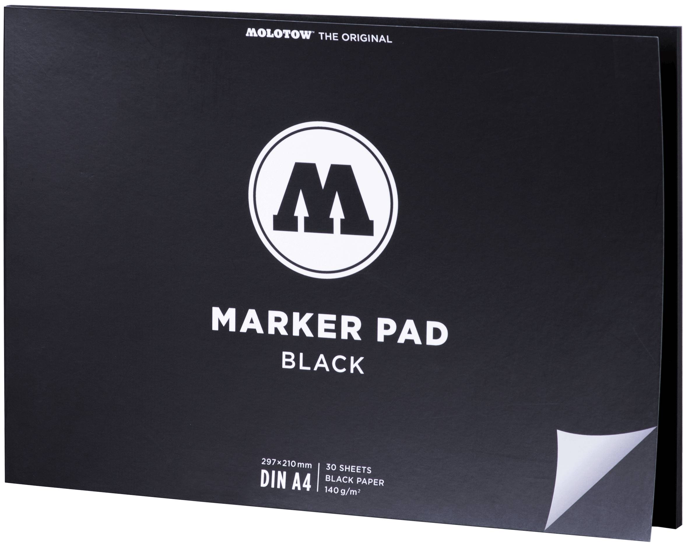 Qualtitätszeichenblock Marker Pad A4 black
