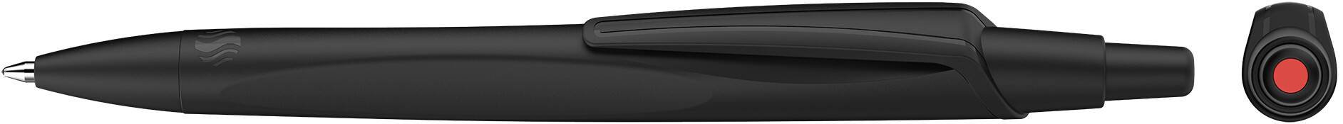 Kugelschreiber Reco schwarz Mine739 rot