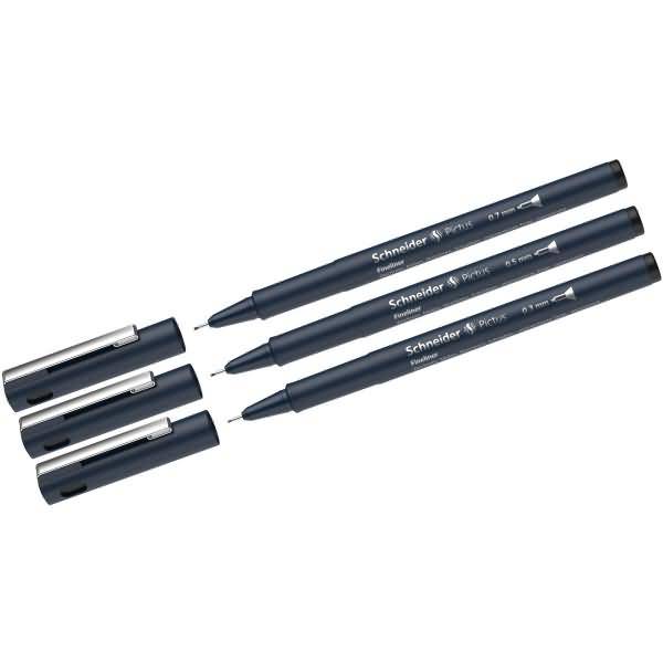 Fineliner Pictus 0,3/0,50,7mm schwarz VE=3 Stück