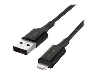 Belkin BOOST CHARGE Smart - Lightning-Kabel - USB männlich bis Lightning männlich - 1.2 m - Schwarz - für Apple iPad/iPhone/iPod (Lightning)