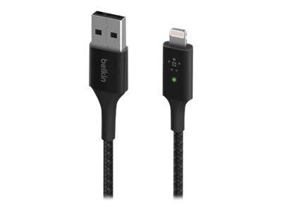 Belkin BOOST CHARGE Smart - Lightning-Kabel - USB männlich bis Lightning männlich - 1.2 m - Schwarz - für Apple iPad/iPhone/iPod (Lightning)