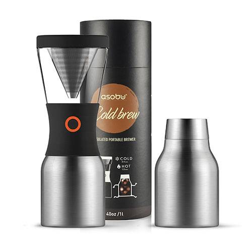 Asobu Cold Brew, Cold brew coffee maker, Schwarz, Silber, Kupfer, Edelstahl, 1 Stück(e)