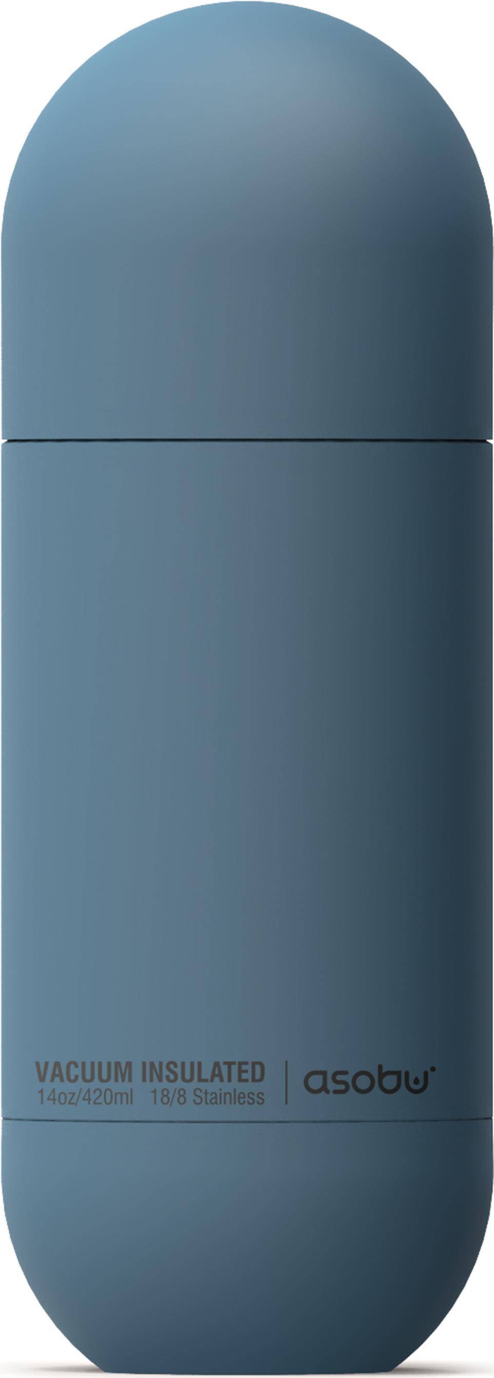 Asobu ORB Edelstahl Isolierflasche mit Trinkbecher Blau Die kompakte ''ORB'' mit Trinkbecher ist ein Statement