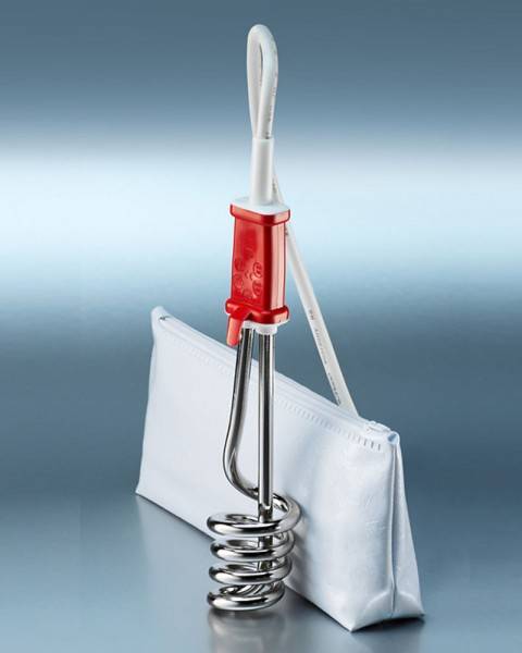 Ehlers RTE 304 Reisetauchsieder, 300 Watt, farbiges Reiseetui, Kabellänge 80 cm (Farbe zufällig, 1 Stück)