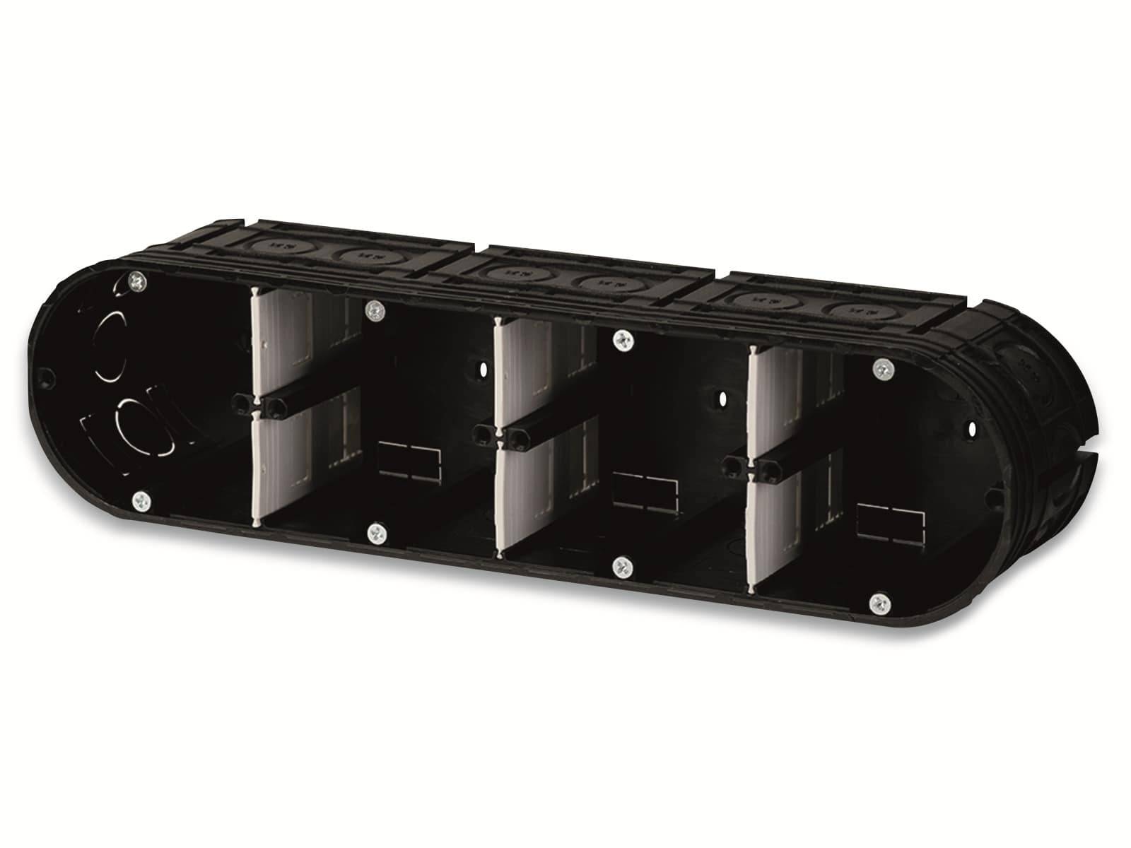 F-TRONIC Gerätedose, UP, Ø 60 mm, Höhe 63 mm, massiv, 4-fach
