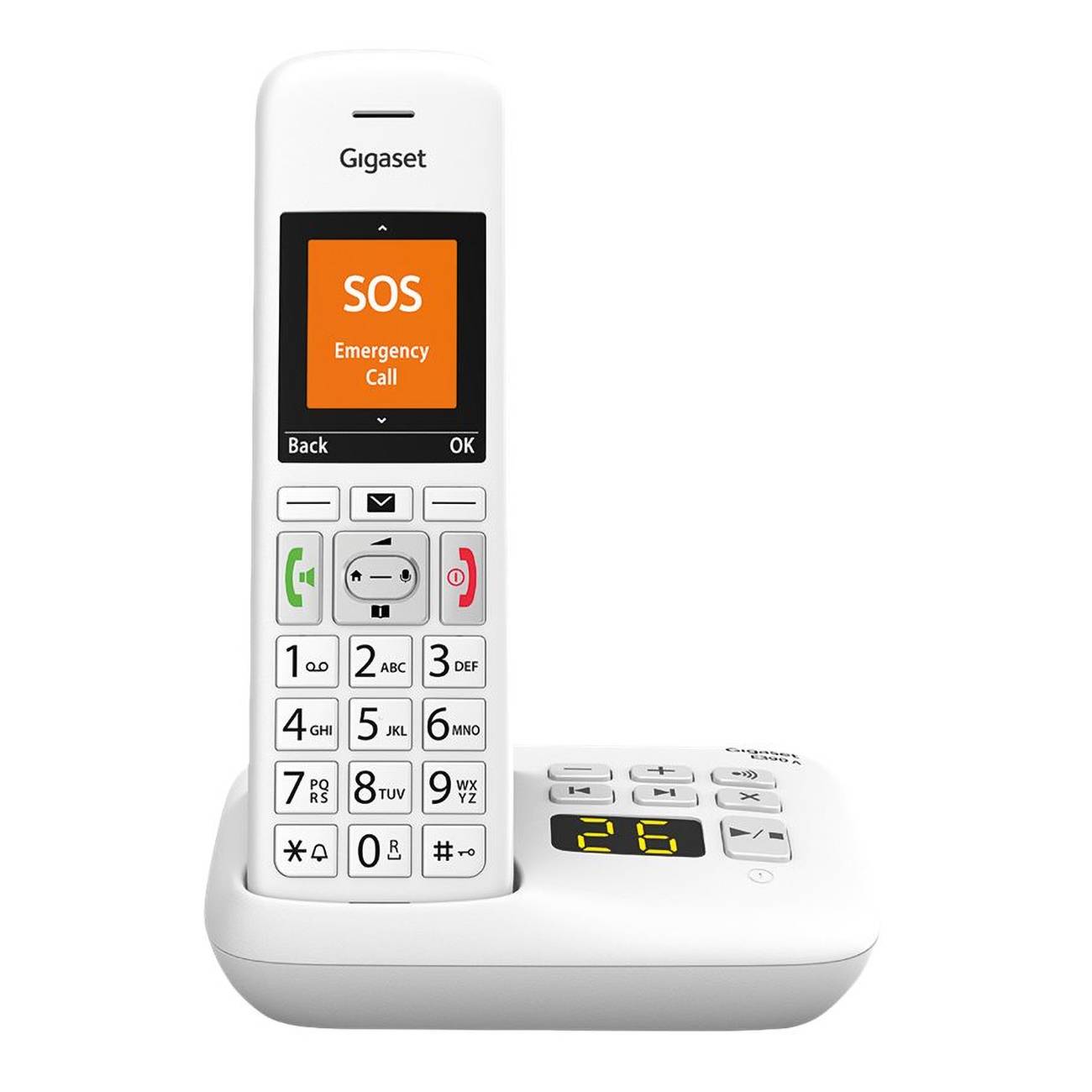 Gigaset E390A Weiß schnurloses Telefon