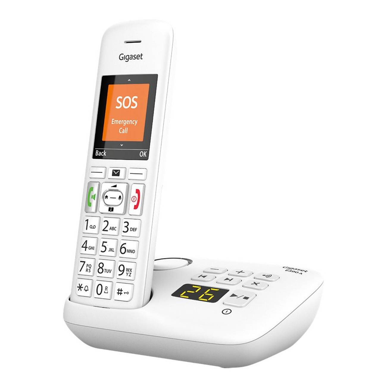 Gigaset E390A Weiß schnurloses Telefon