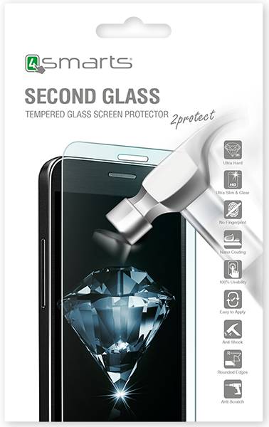 4smarts Second Glass - Bildschirmschutz für Handy - 2.5D - Glas - durchsichtig - für Apple iPhone 7, 8, SE (2. Generatio