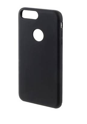 4smarts Cupertino - Hintere Abdeckung für Mobiltelefon - flüssiges Silikon - Schwarz - für Apple iPhone 7, 8, SE (2. Gen