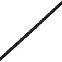Schwarzer diagonaler segmentierter Stab oder Kabel auf weißem Hintergrund.