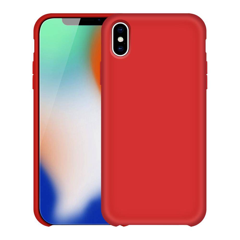PEDEA Liquid Silicone Case für iPhone X, rot