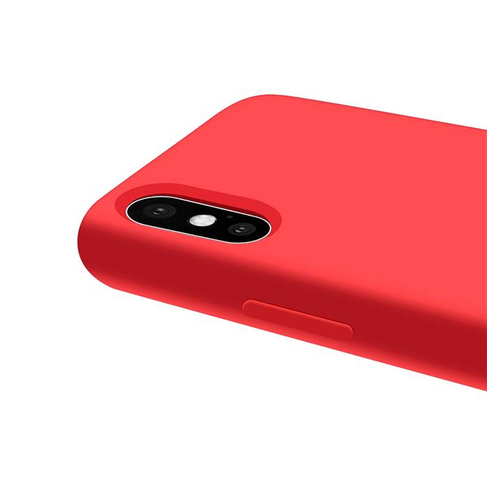 PEDEA Liquid Silicone Case für iPhone X, rot