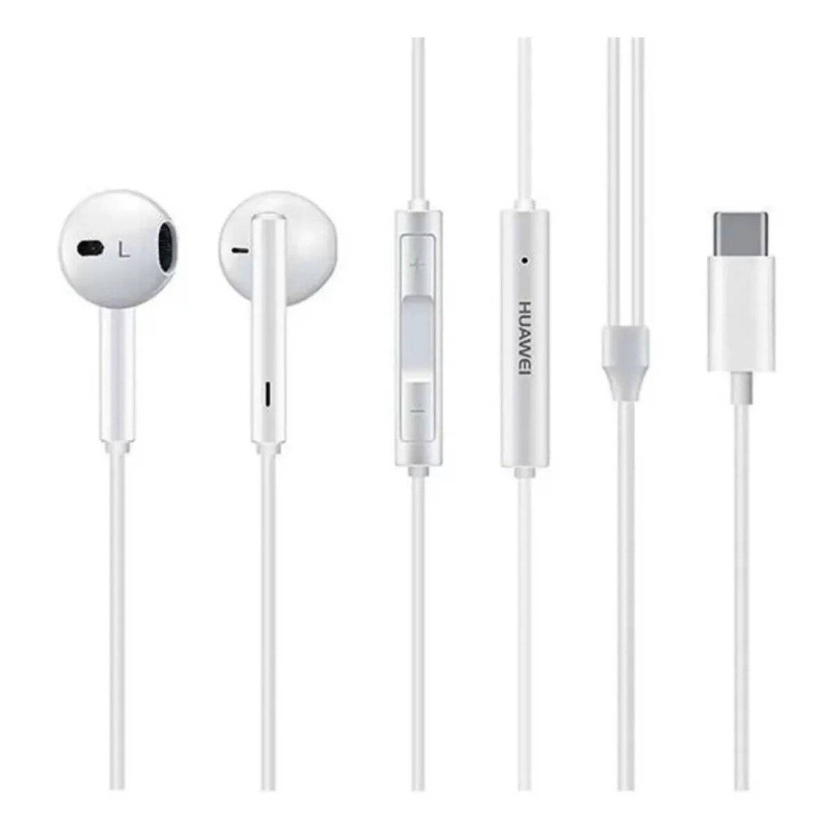 Original In-Ear-Kopfhörer Stereo Set Huawei CM33 USB Typ C Kopfhörer weiß