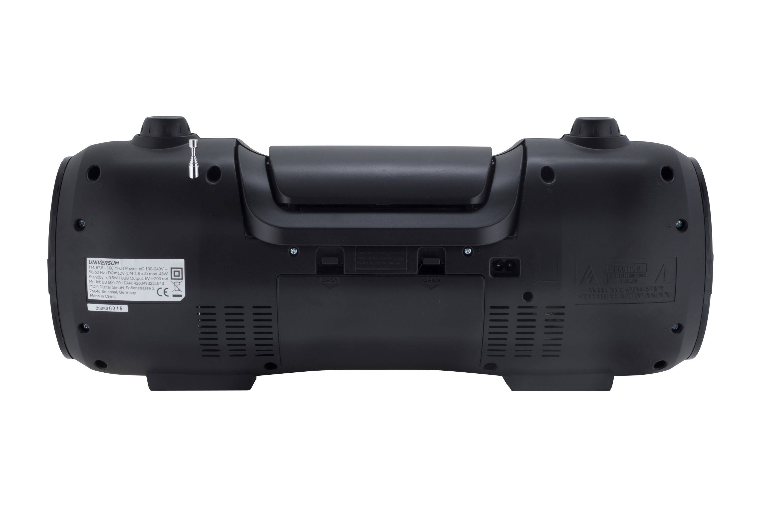 UNIVERSUM CD-Player Boombox Ghettoblaster mit Radio, CD, MP3, Bluetooth, USB, AUX BB 500-20