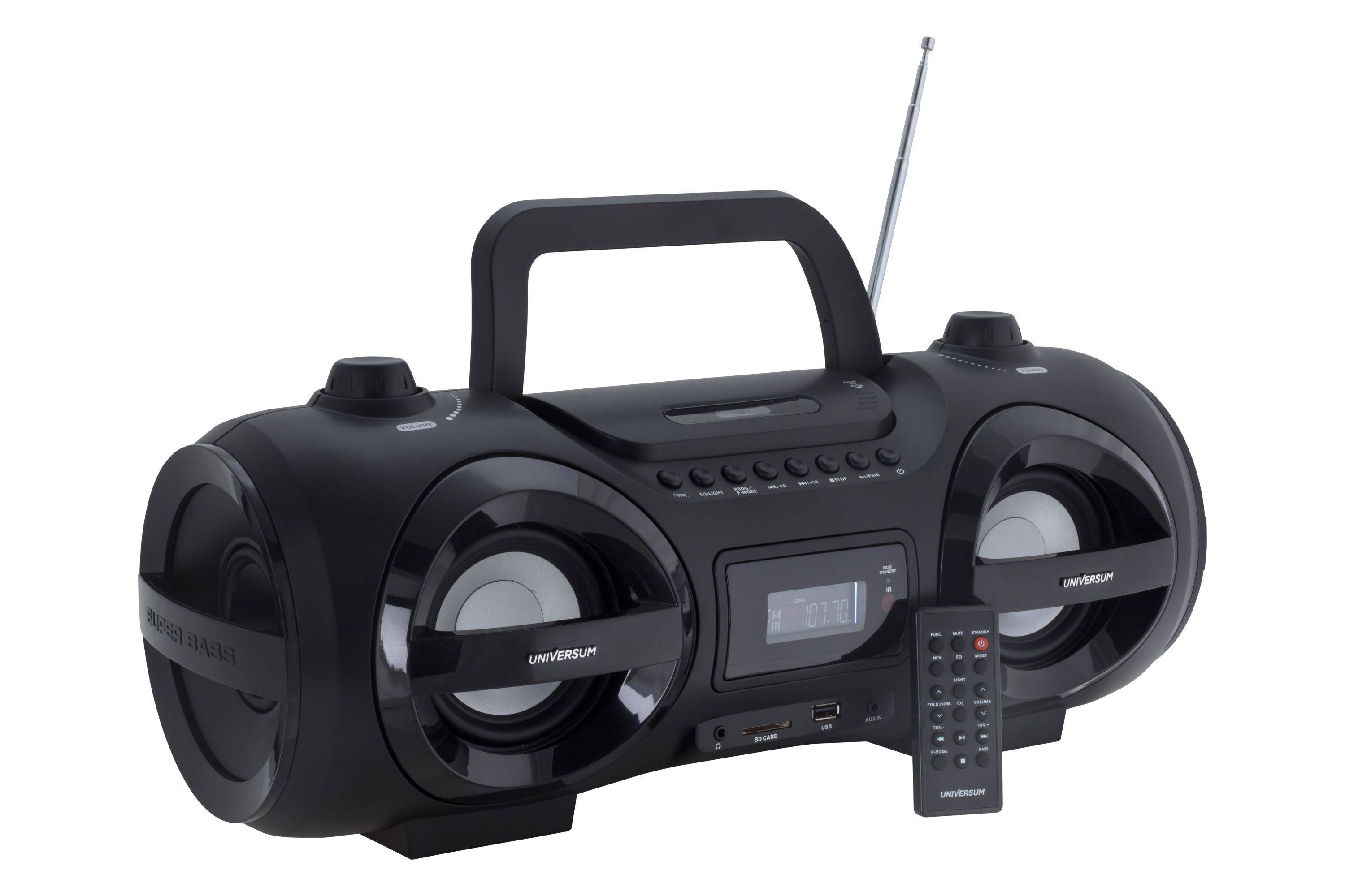 UNIVERSUM CD-Player Boombox Ghettoblaster mit Radio, CD, MP3, Bluetooth, USB, AUX BB 500-20