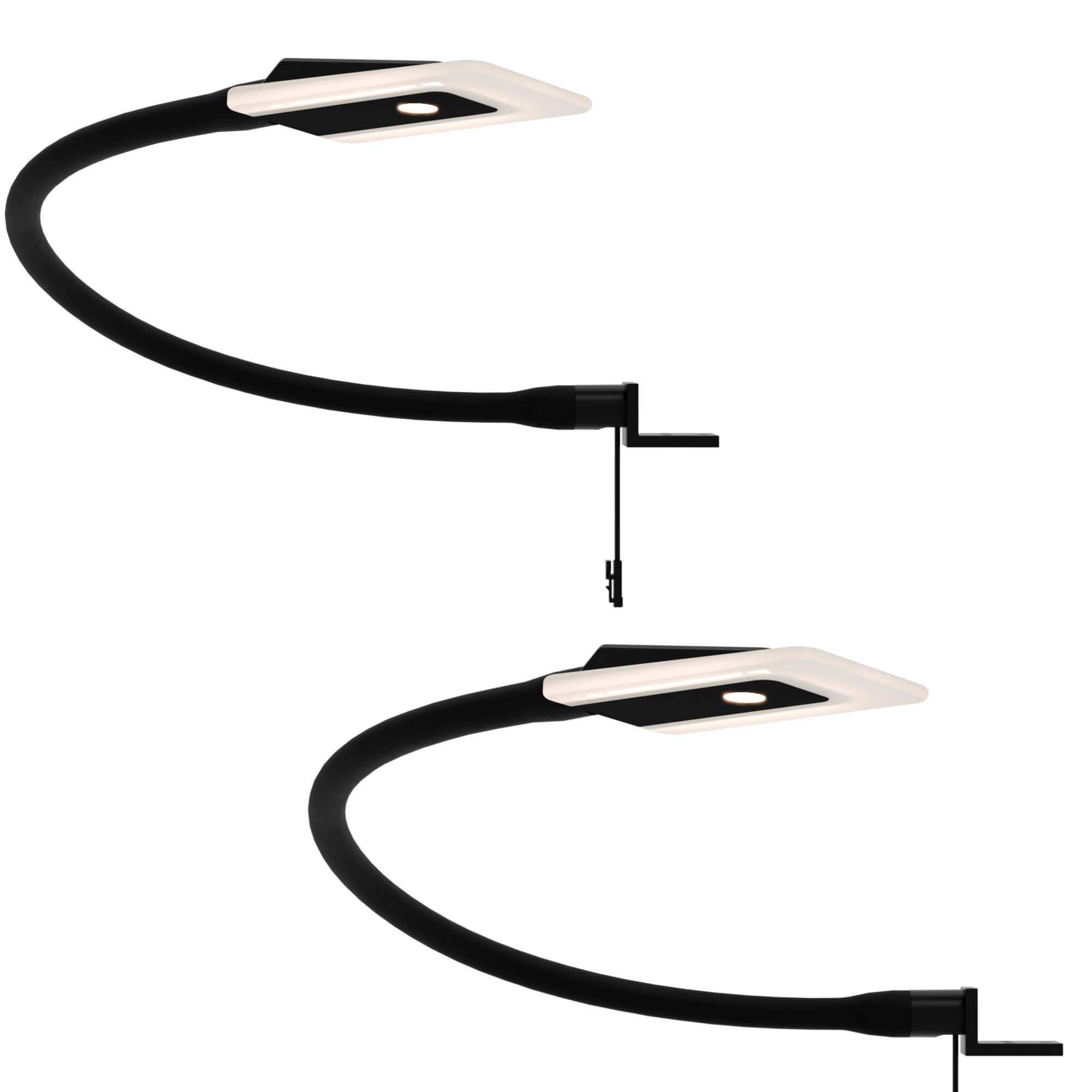 kalb | Diora LED Bettleuchte mit flexiblem Schwanenhals und Dual-Lichtfunktion Leseleuchte Nachttischlampe