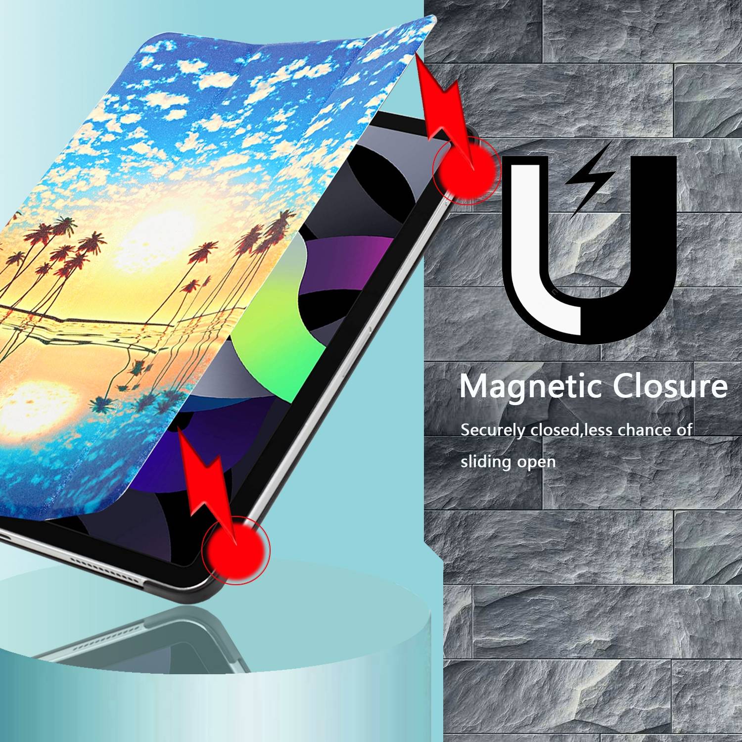 Für Apple iPad Mini 2024 8.3 Zoll / Mini 6 2021 3folt Wake UP Smart Cover Tasche