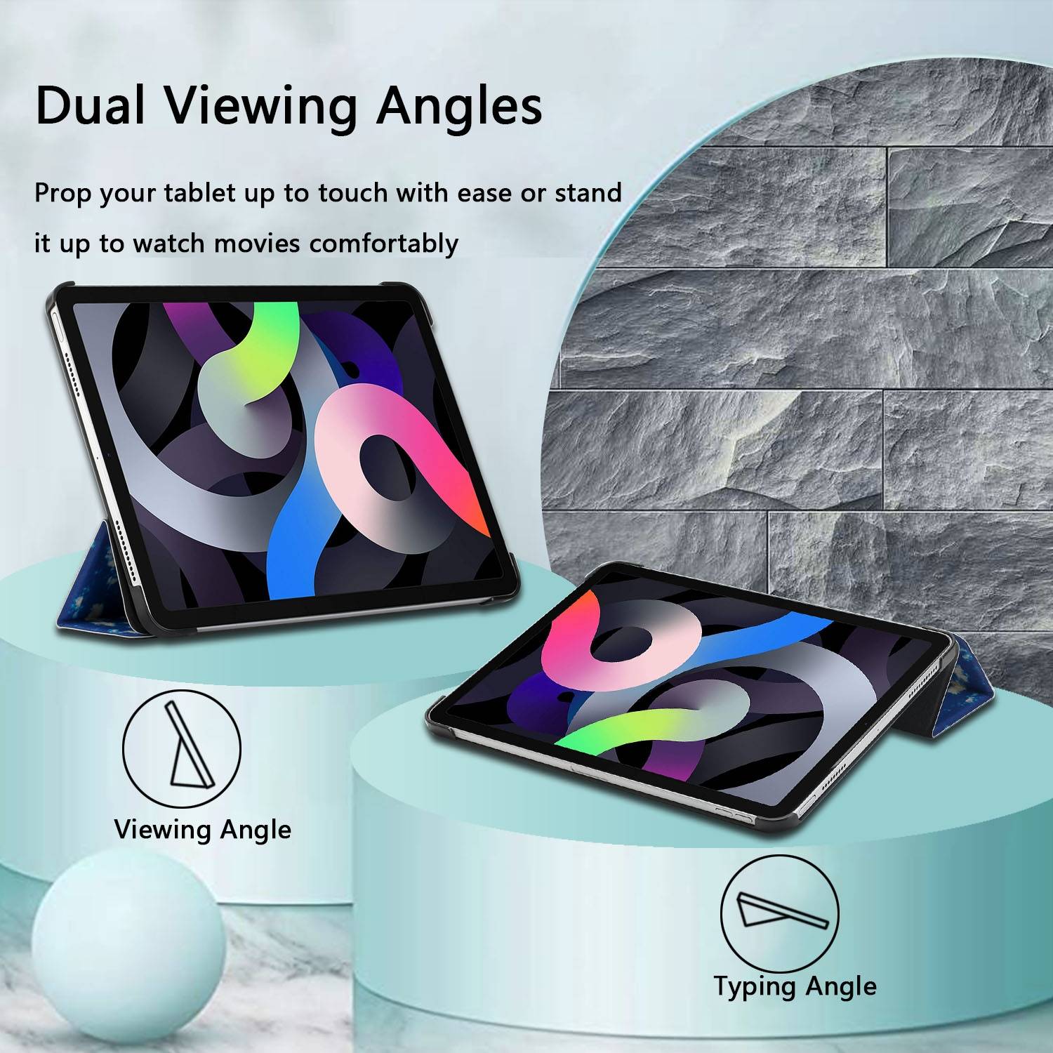 Für Apple iPad Mini 2024 8.3 Zoll / Mini 6 2021 3folt Wake UP Smart Cover Tasche