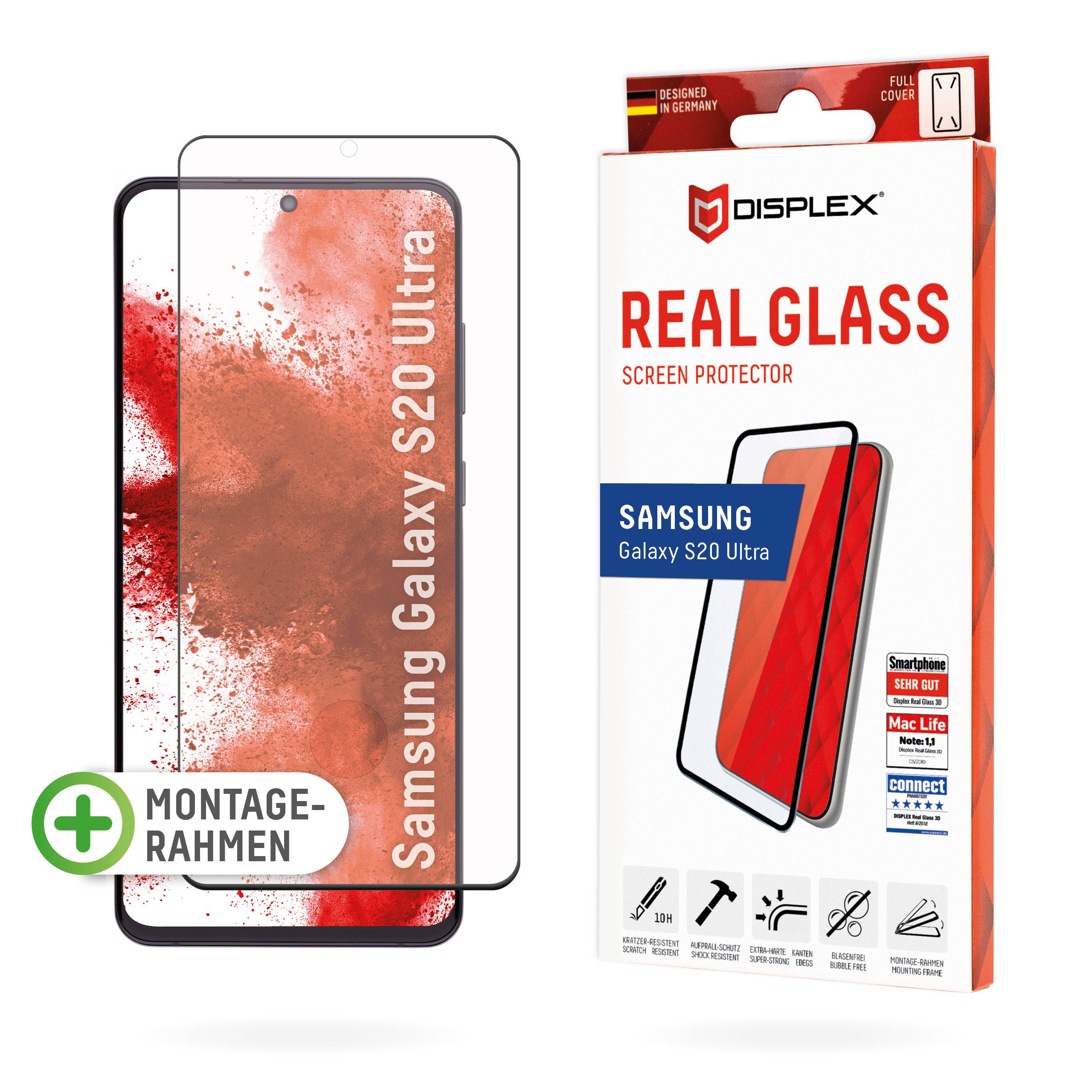 Real Glass, Full Cover Panzerglas für Samsung S20 Ultra