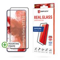 Displex Full Cover Panzerglas (10H) für Samsung Galaxy S21 5G, Eco-Montagerahmen, volle Displayabdeckung, Tempered Glas,