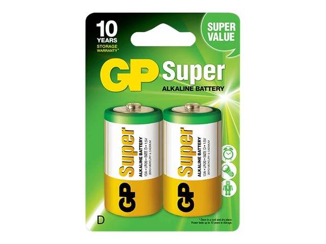 GP Super Alkaline 13A - Batterie 2 x D / LR20