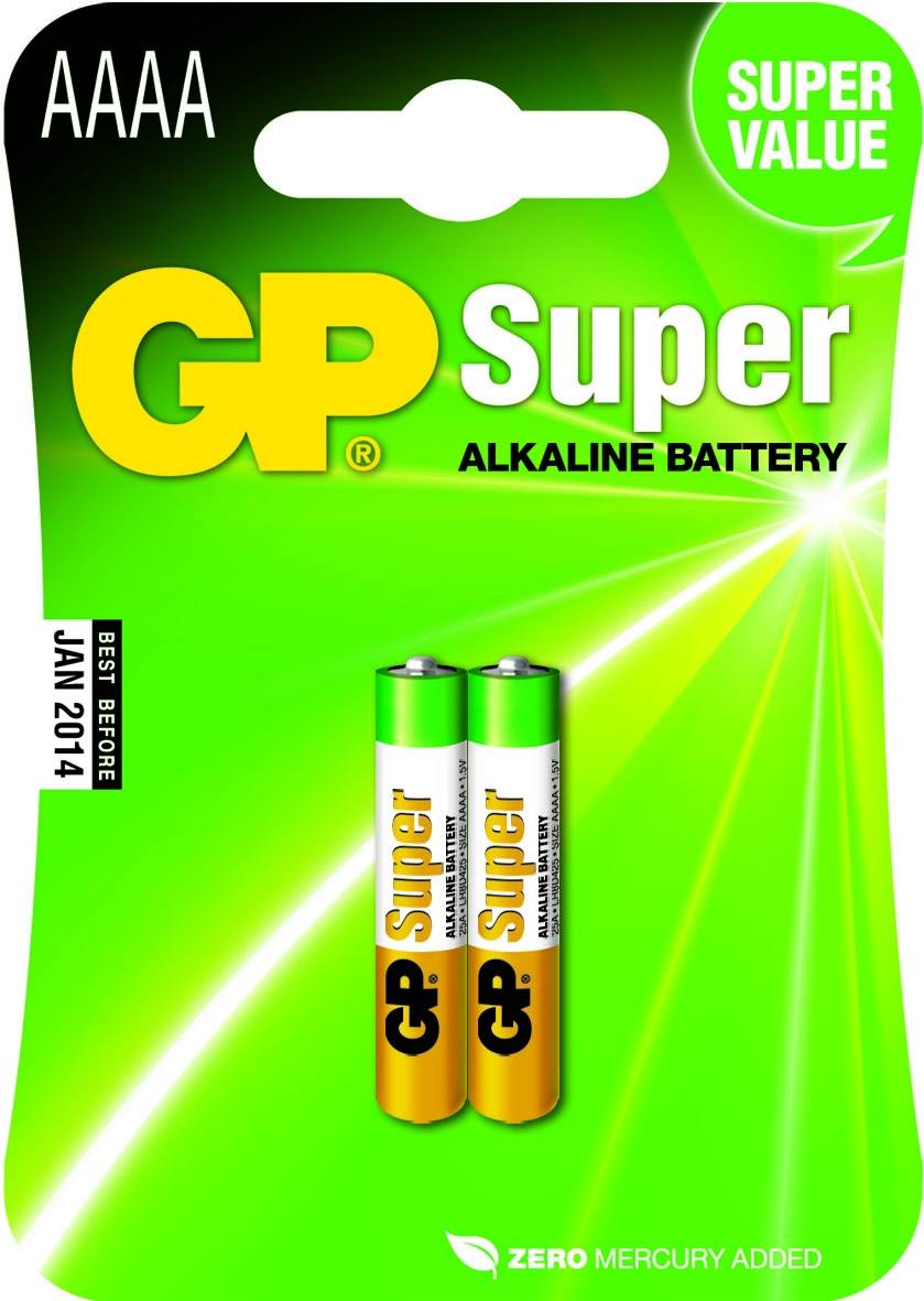 GP Super Alkaline 25A - Batterie 2 x AAAA - Alkalisch