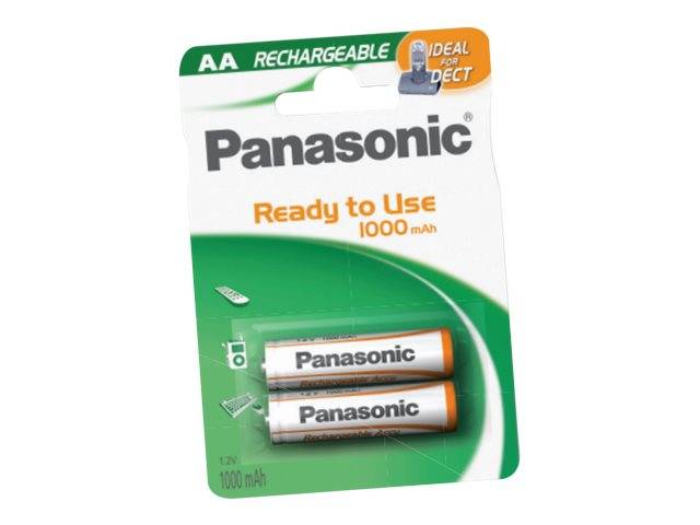 Panasonic HHR-3LVE/2BC - Batterie 2 x AA-Typ - 1000 mAh (Packung mit 2)