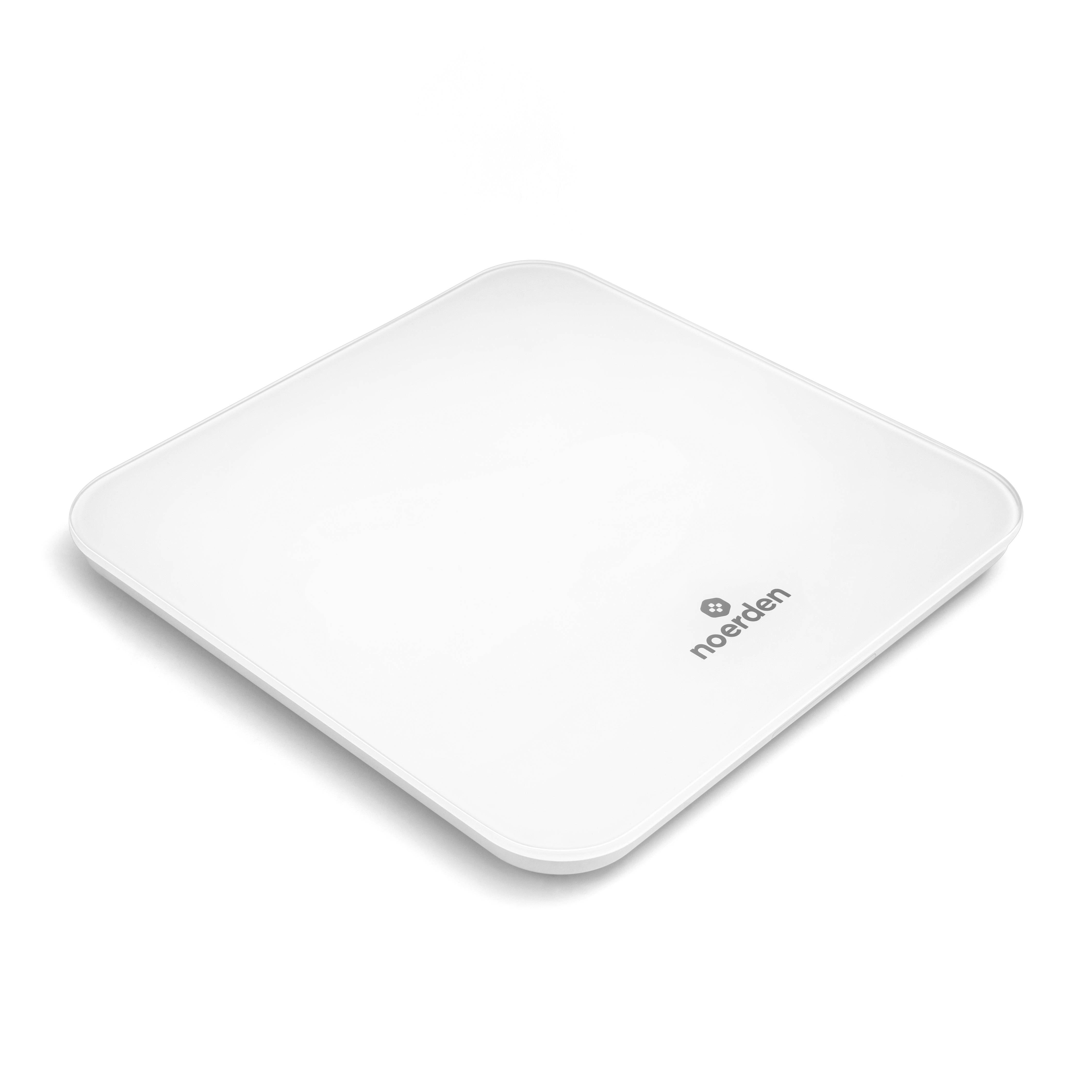 NOERDEN SENSORI Smarte Personenwaage mit Nutzererkennung Bluetooth Wifi Körperanalyse 10 Werte Gewicht BMI BMR Fettmasse usw weiss