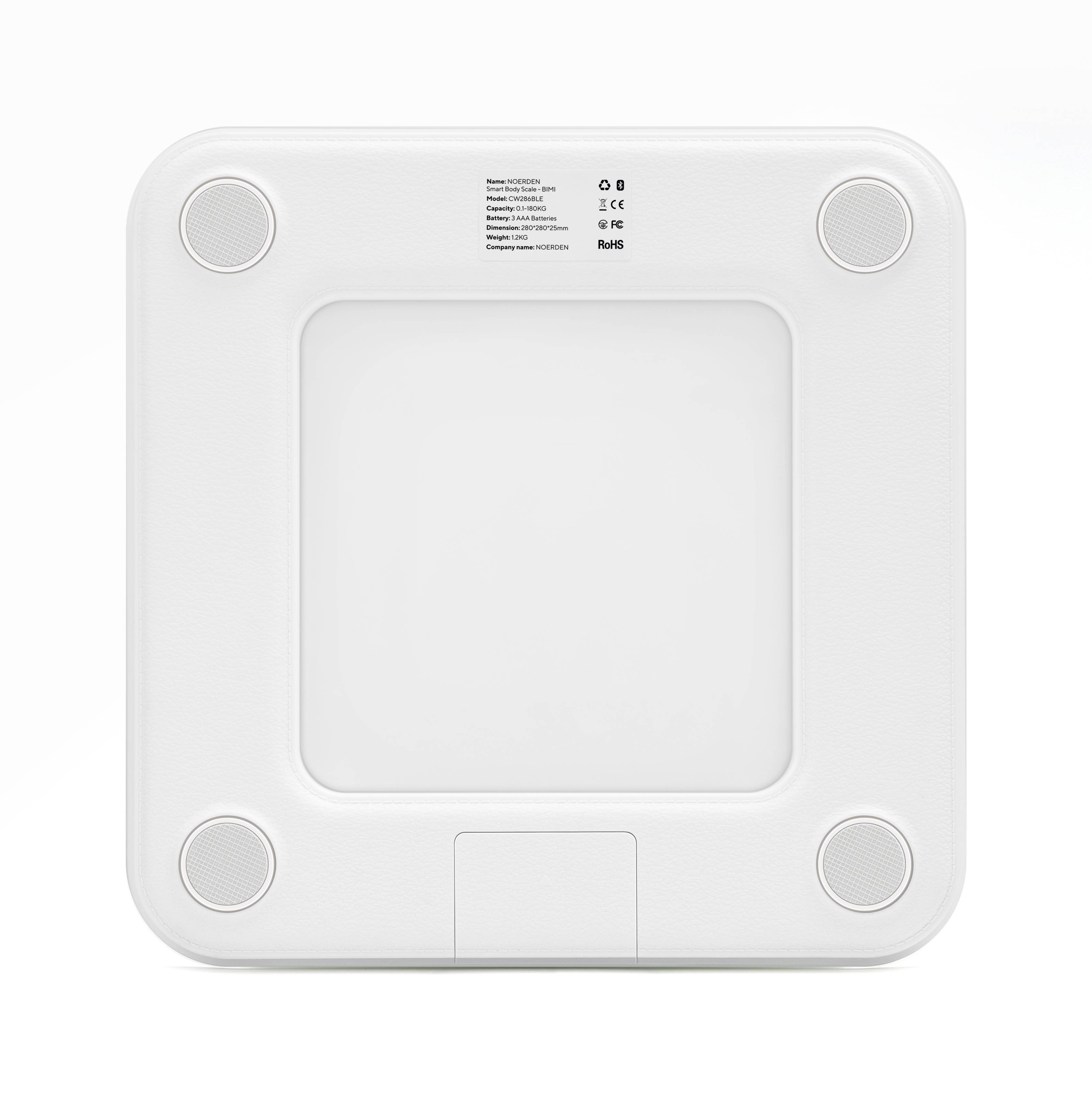 NOERDEN SENSORI Smarte Personenwaage mit Nutzererkennung Bluetooth Wifi Körperanalyse 10 Werte Gewicht BMI BMR Fettmasse usw weiss