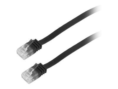 Helos ultra flaches Patchkabel U/FTP Cat 6a schwarz 15.0m Netzwerk CAT m Schwarz
