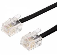 Helos - Telefonkabel - RJ-11 (M) - 3 m - Schwarz
