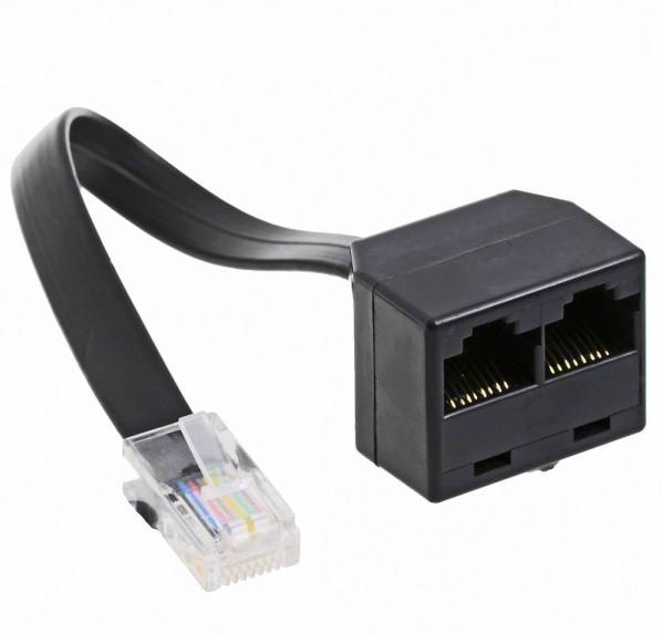 Helos - Netzwerk-Splitter - RJ-45 (M) bis RJ-45 (W)