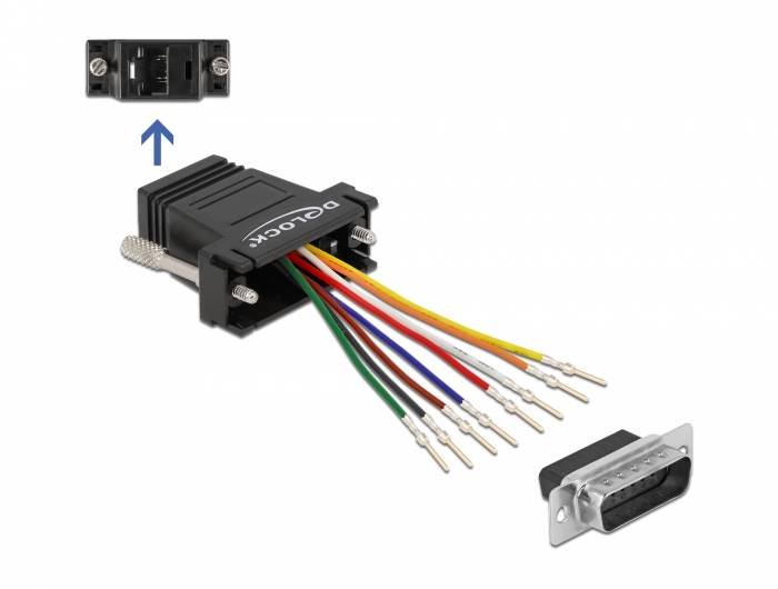 DeLOCK - Netzwerkadapter - DB-15 (M) bis RJ-45 (W)