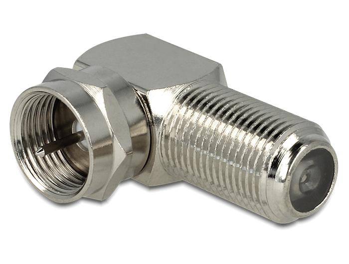 Delock Adapter F Buchse > F Stecker 90°