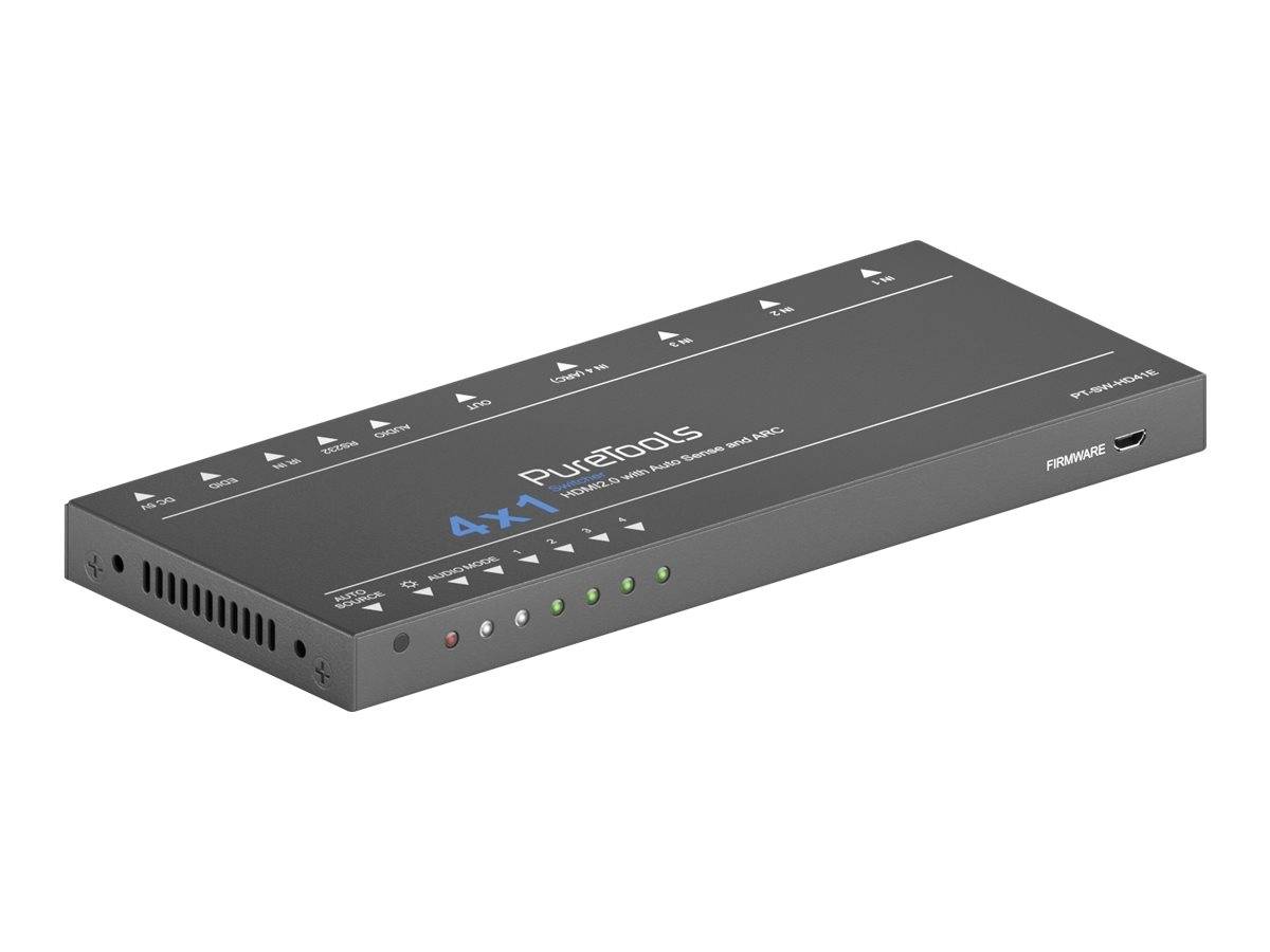 PureLink PureTools - 4x1 HDMI Switcher 4K (60Hz 4:4:4), Audio-De-Embedding, AR PureTools - 4x1 HDMI Switcher 4K (60Hz 4:4:4),HDR und HDCP 2.2