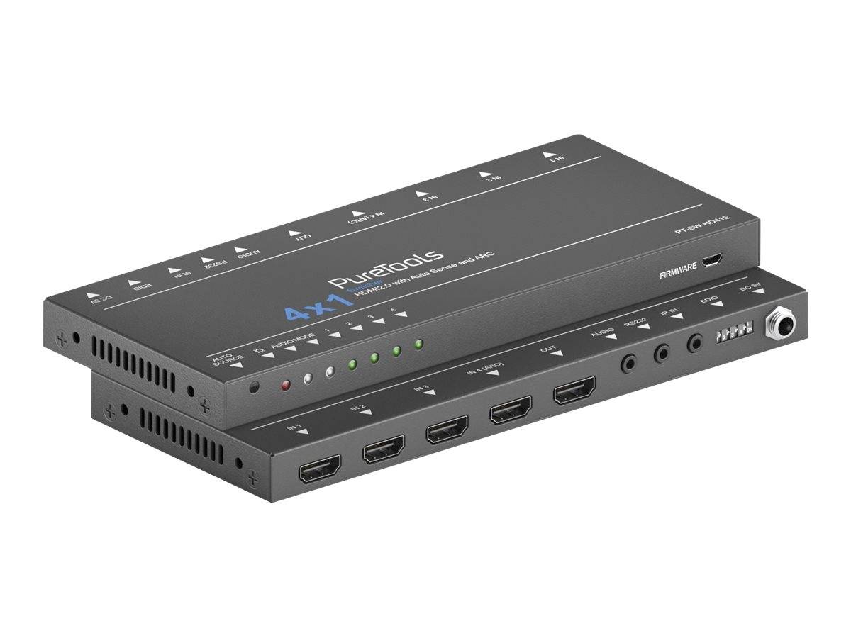 PureLink PureTools - 4x1 HDMI Switcher 4K (60Hz 4:4:4), Audio-De-Embedding, AR PureTools - 4x1 HDMI Switcher 4K (60Hz 4:4:4),HDR und HDCP 2.2