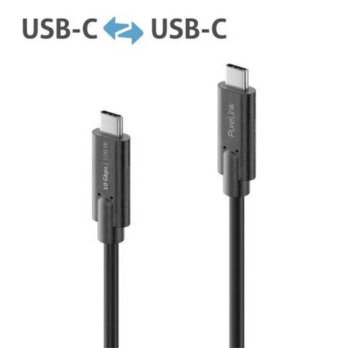 PureLink Premium USB 3.2 Gen. 2 Kabel, bis 100 Watt, USB St. C/USB St. C, schwarz, 1,0 m