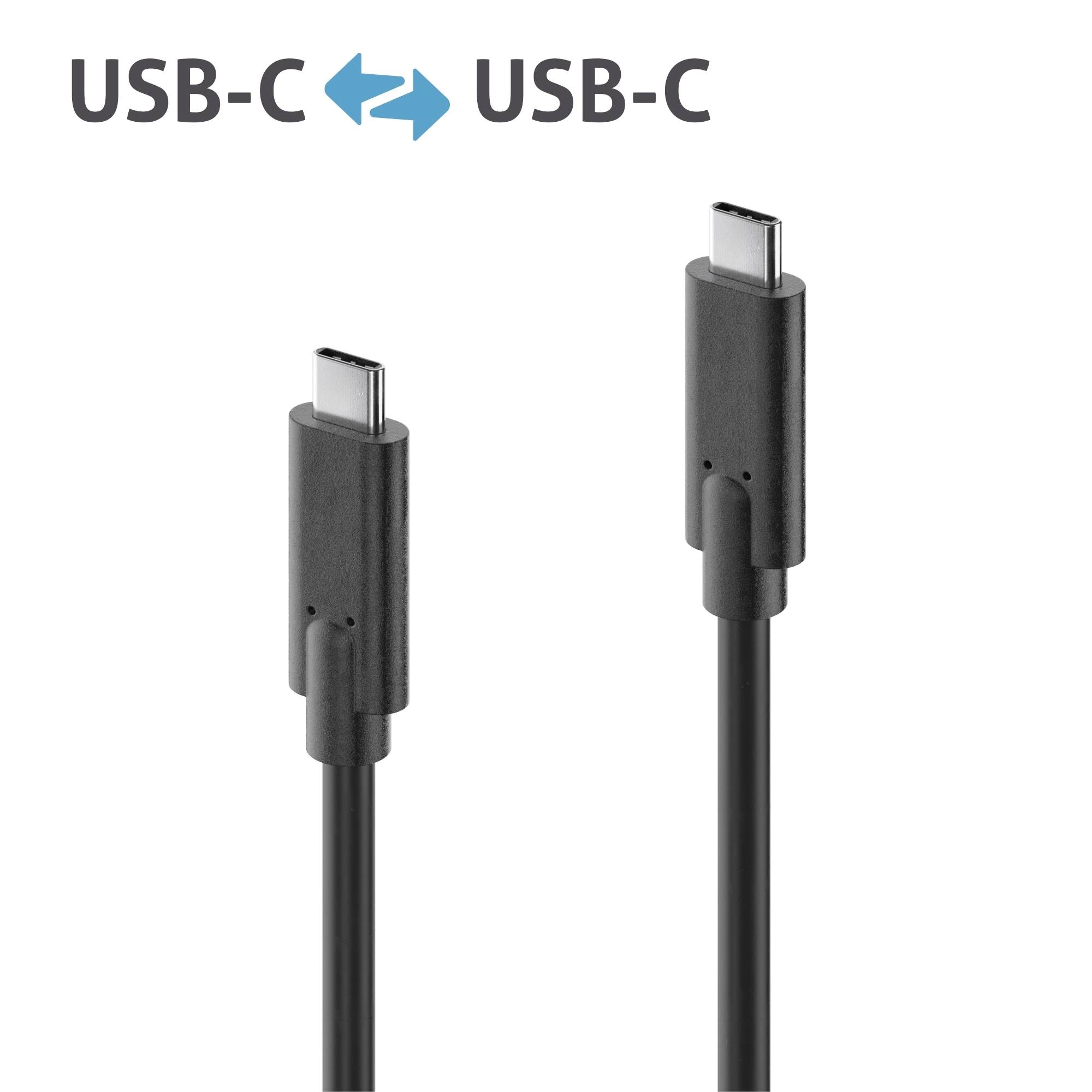 PureLink Premium USB 3.2 Gen. 2 Kabel, bis 100 Watt, USB St. C/USB St. C, schwarz, 1,5 m