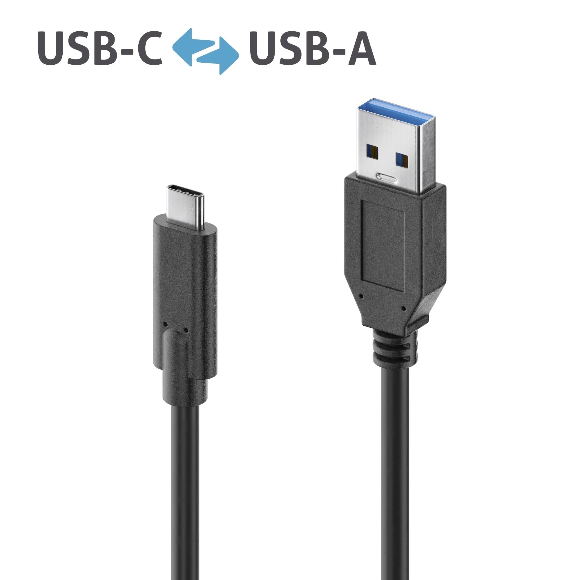 PureLink Premium USB 3.1 Gen. 2 Kabel, USB St. A/ USB St. C, schwarz, 1,0 m