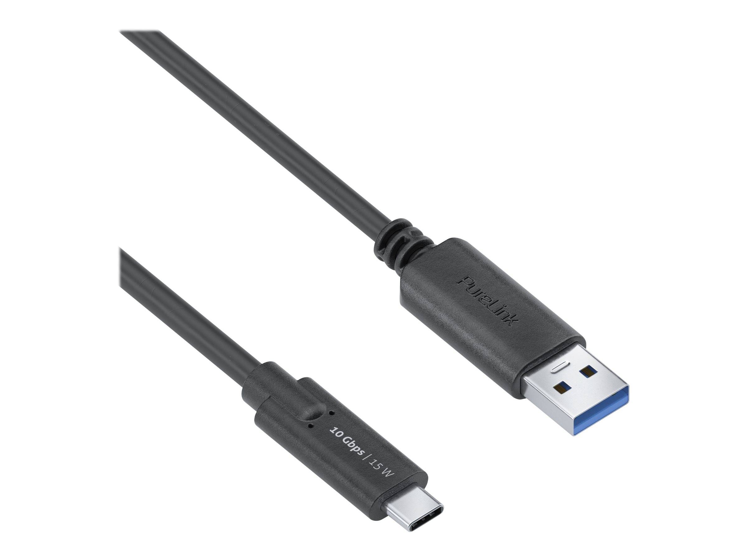 PureLink Premium USB 3.1 Gen. 2 Kabel, USB St. A/ USB St. C, schwarz, 1,0 m