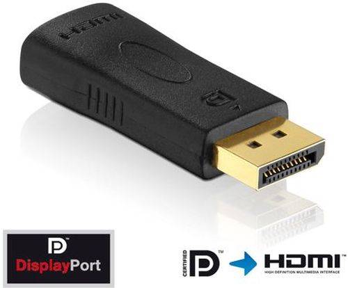 PureLink PureInstall Serie DisplayPort / HDMI 1.3 Adapter, vergoldet, schwarz