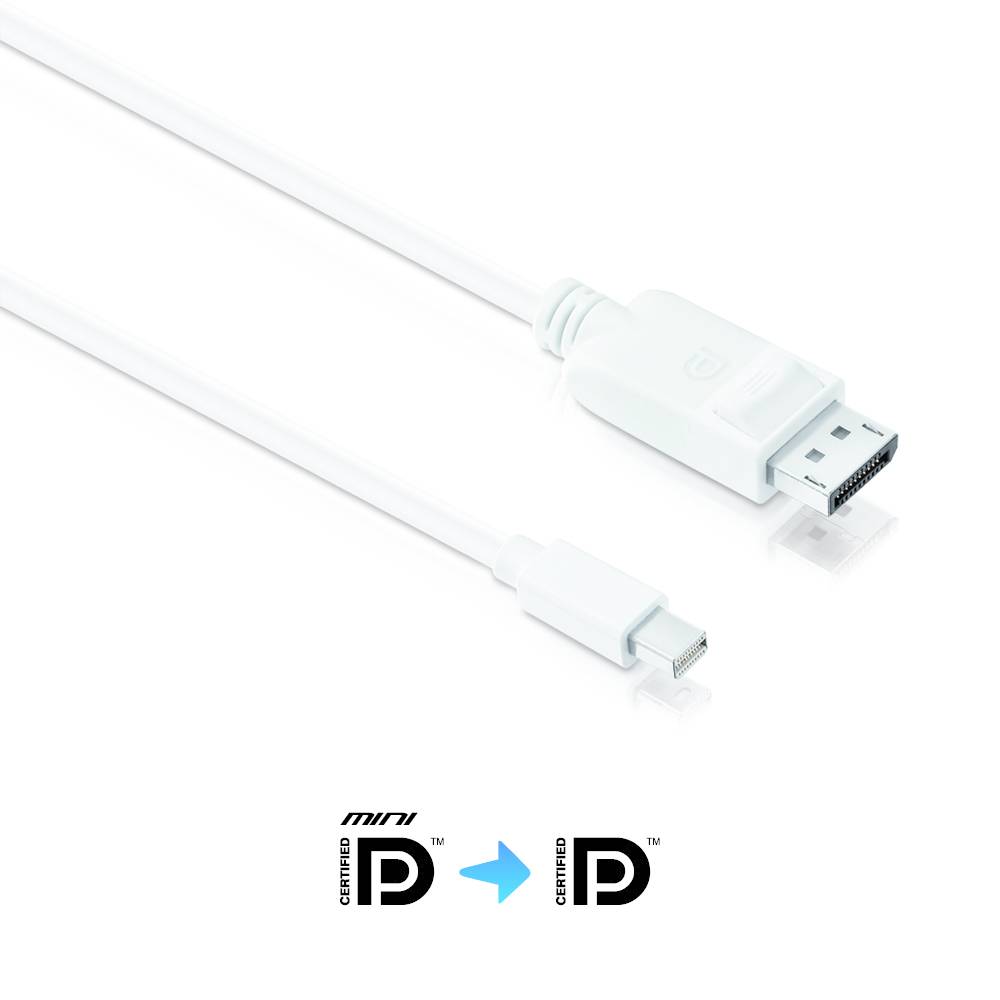 PureLink IS1100-015, 1,5 m, Mini DisplayPort, DisplayPort, Männlich, Männlich, Weiß