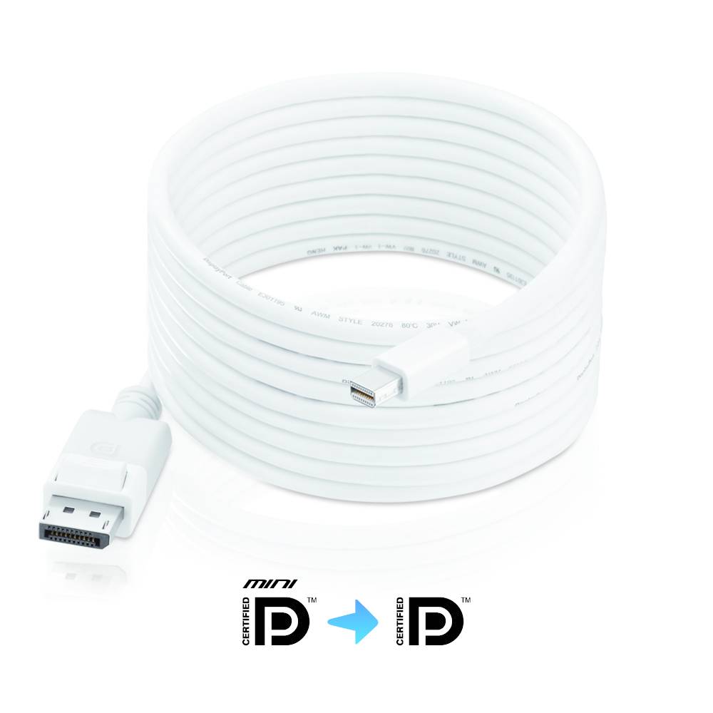 PureLink IS1100-015, 1,5 m, Mini DisplayPort, DisplayPort, Männlich, Männlich, Weiß