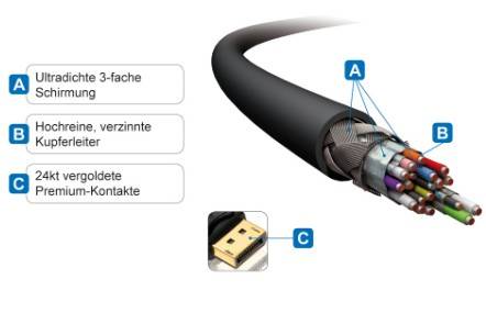 Purelink PureInstall PI5100 - Video- / Audiokabel - DisplayPort (M)