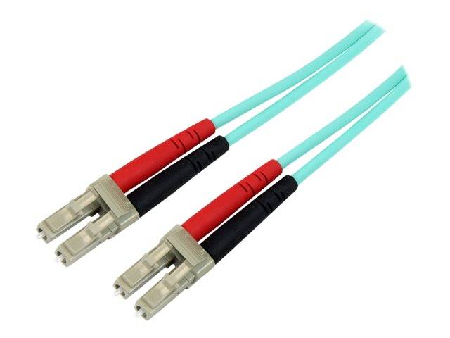 StarTech.com 1m (3ft) LC/UPC to LC/UPC OM3 Multimode Fiber Optic Cable, Full Duplex 50/125Âµm Zipcord Fiber Cable, 100G