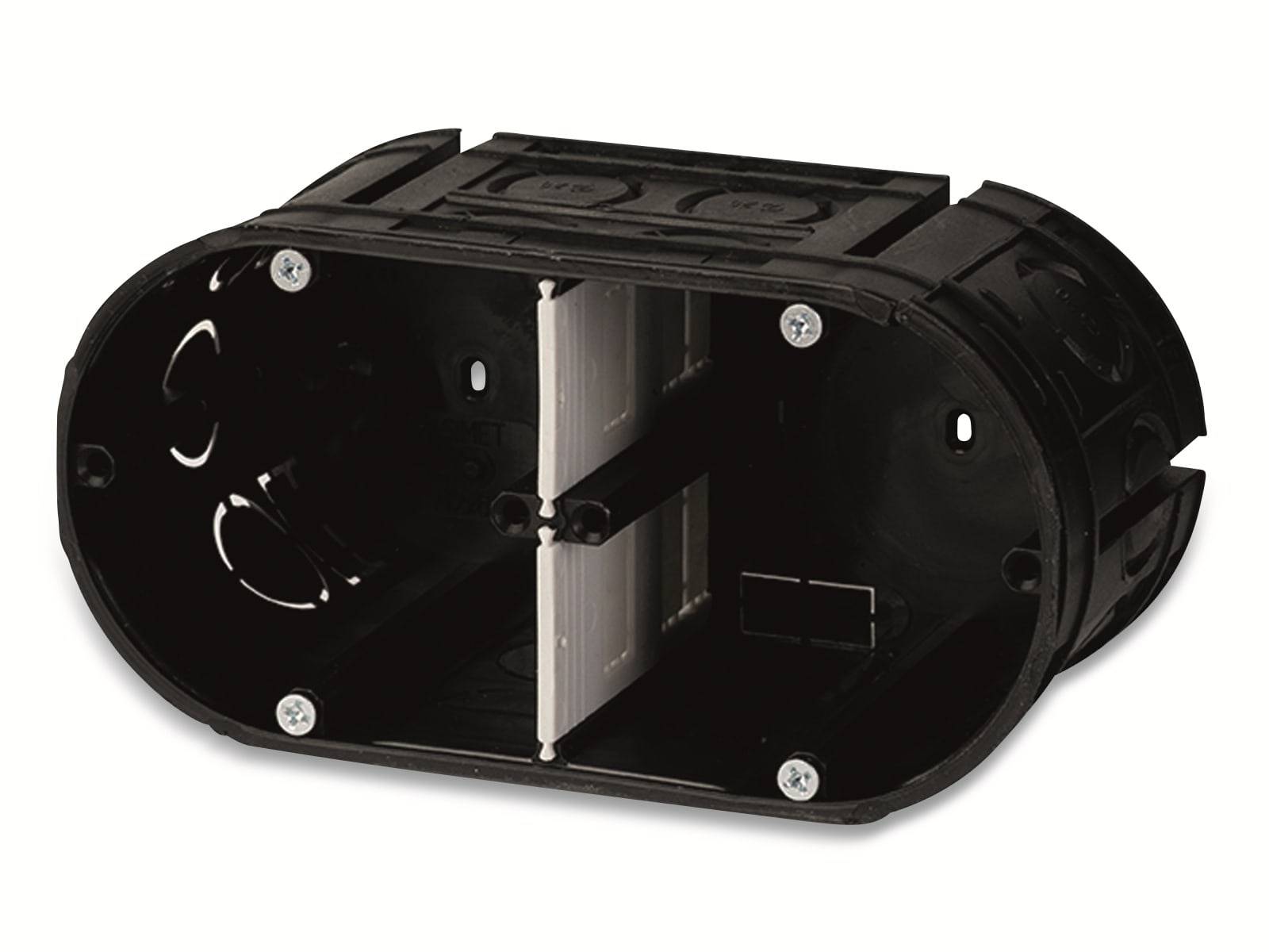 F-TRONIC Gerätedose, UP, Ø 60 mm, Höhe 63 mm, massiv, 2-fach