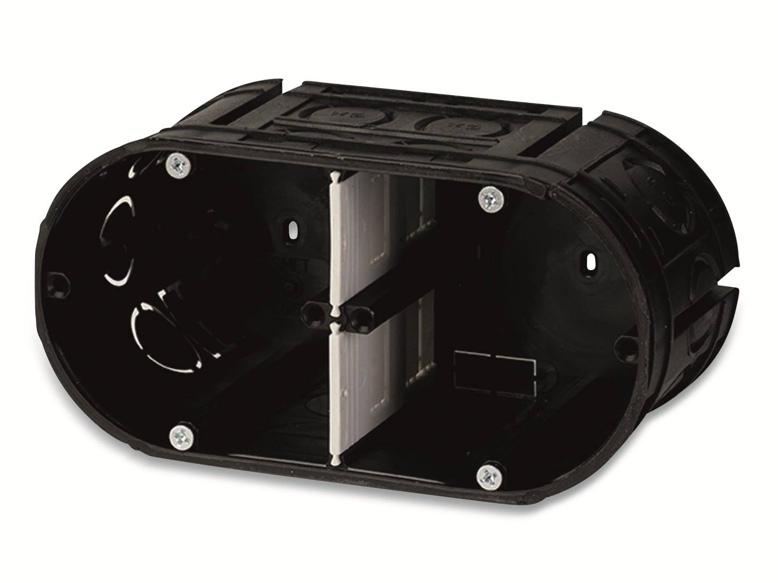 F-TRONIC Gerätedose, UP, Ø 60 mm, Höhe 63 mm, massiv, 2-fach