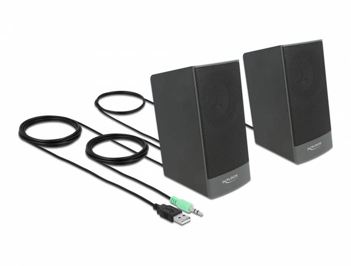 Delock - Lautsprecher - für PC - 3 Watt (Gesamt)