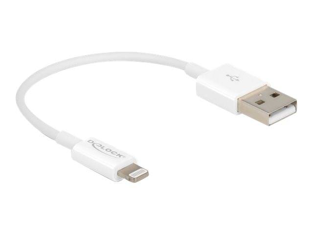 Delock - Lightning-Kabel - USB männlich bis Lightning männlich - 15 cm - weiß - für Apple iPad/iPhone/iPod (Lightning)