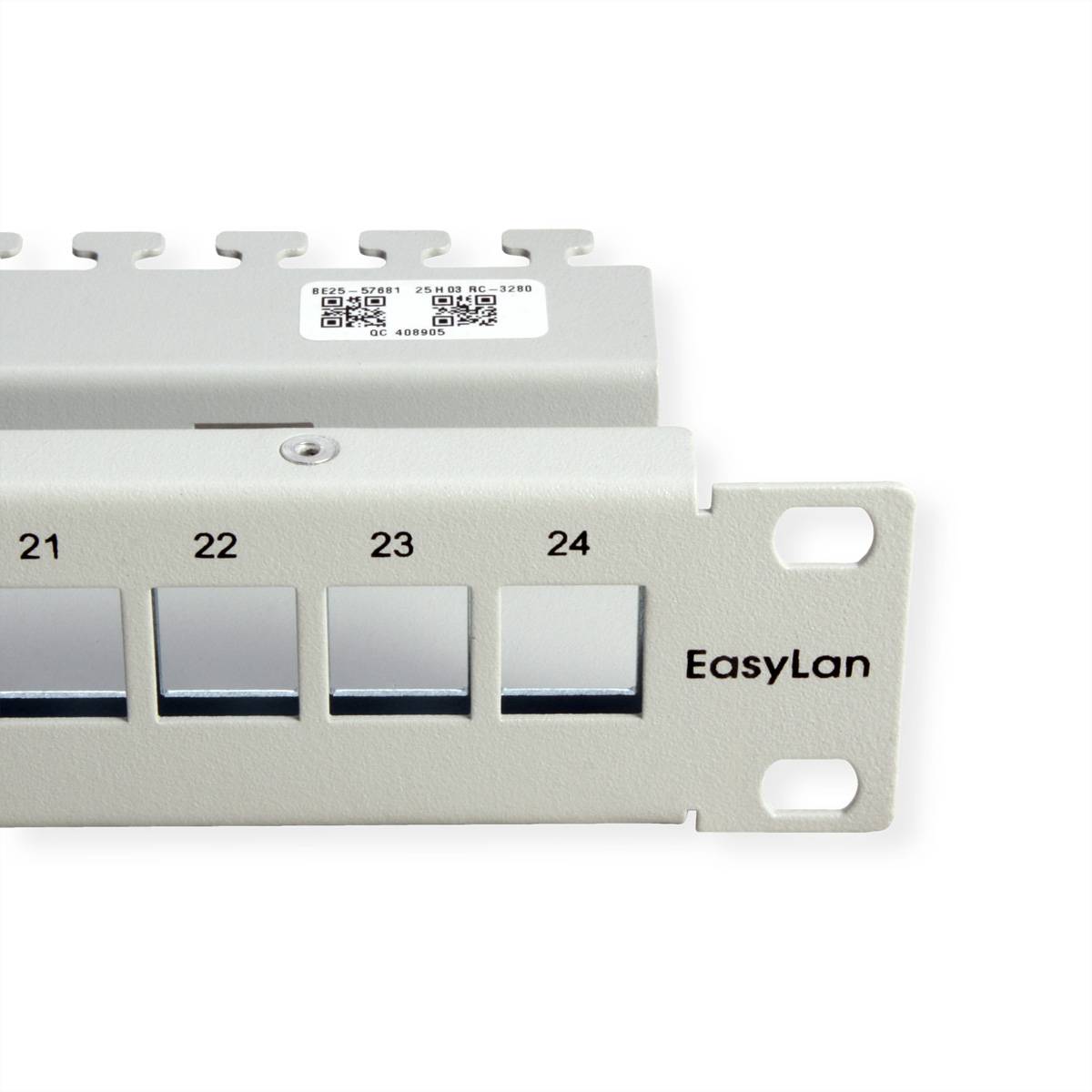 EasyLan CKVPL0101E, RJ-45, Grau, Eisen, Rackeinbau, 1U, IP20